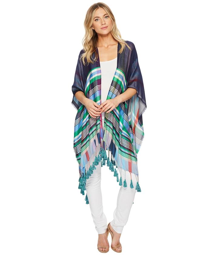 Echo Design - Marina Plaid Reversible Ruana