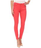 7 For All Mankind - The Mid Rise Ankle Skinny In Cherry Red