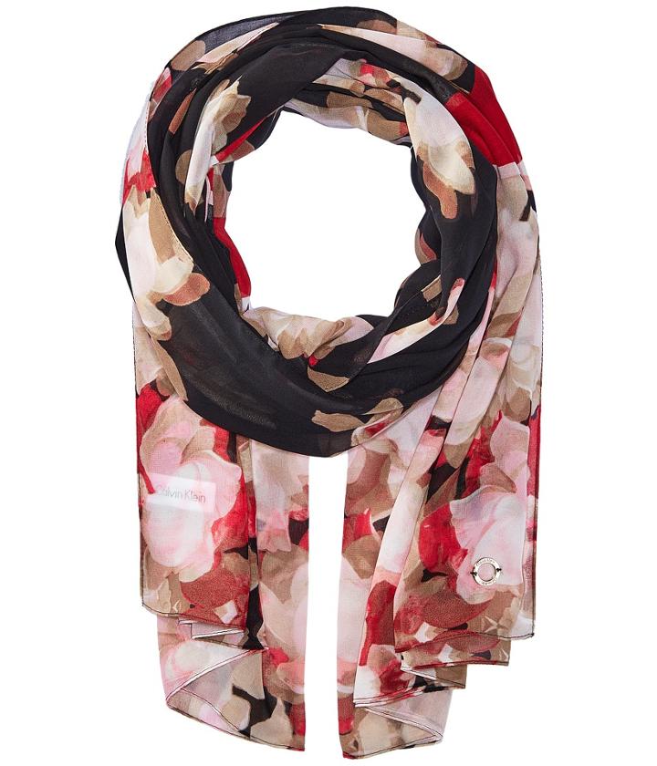 Calvin Klein - Floral Color Block Chiffon