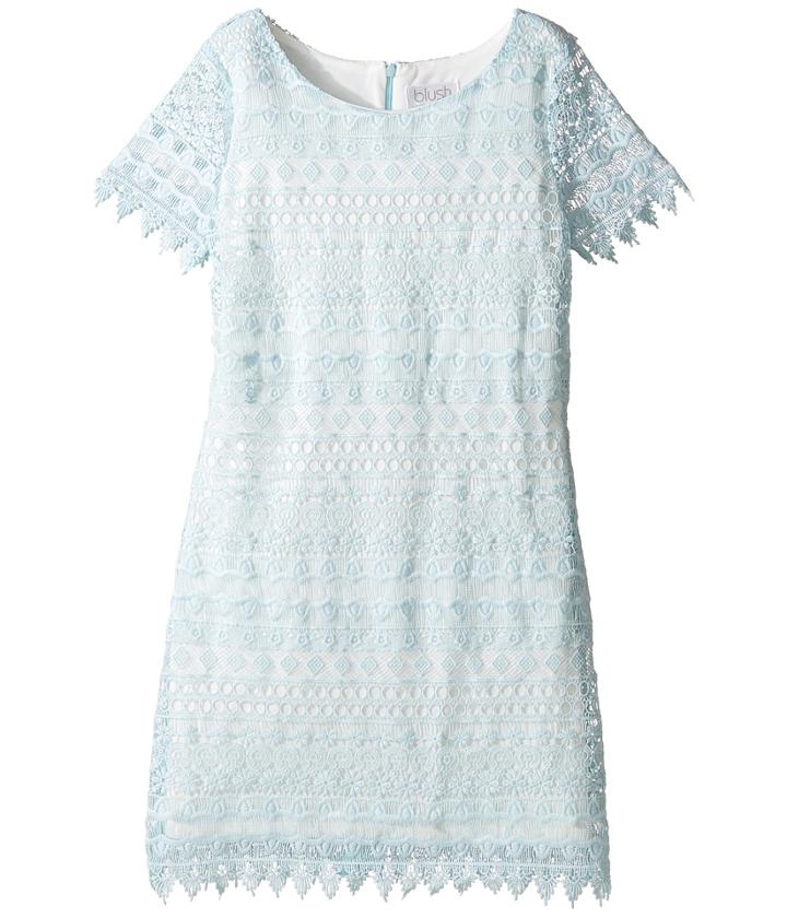 Us Angels - Sleeveless Sheath W/ Lace Overlay Dress