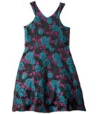 Us Angels - Cut Away Fit And Flare Dress With Flowers