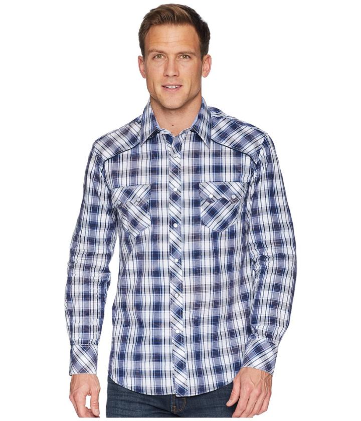 Rock And Roll Cowboy - Long Sleeve Snap Plaid B2s5705