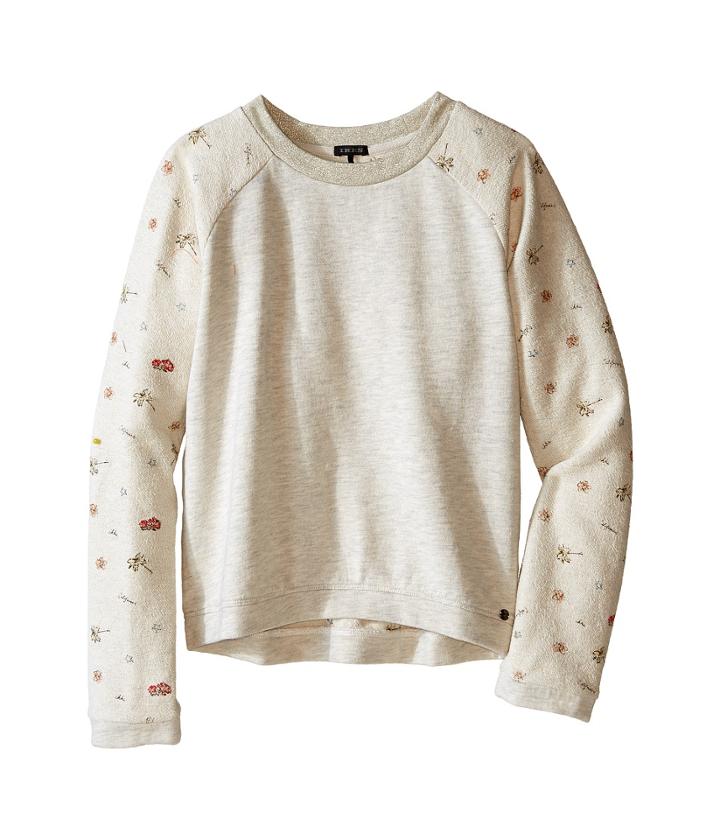 Ikks - Knit Pullover Sweatshirt With Printed Sleeves Sequined K Patch On Chest