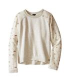 Ikks - Knit Pullover Sweatshirt With Printed Sleeves Sequined K Patch On Chest