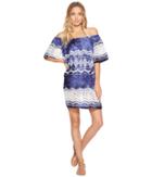 La Blanca - Denim Lace Off The Shoulder Dress Cover-up