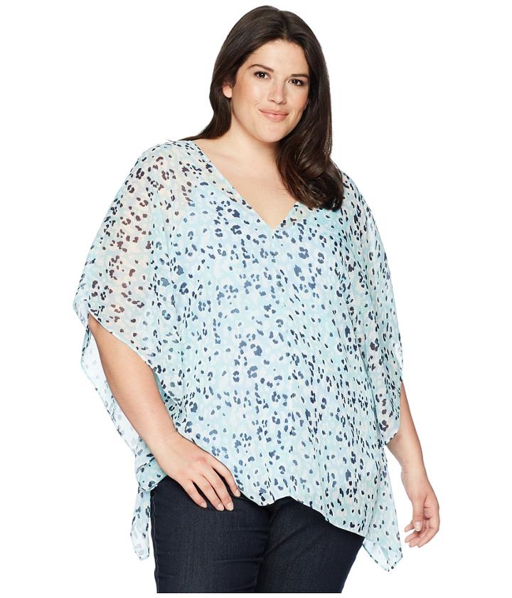 Nydj Plus Size - Plus Size Chiffon Caftan Popover