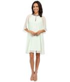 Adrianna Papell - Draped Sleeve Capelet Banded Dress