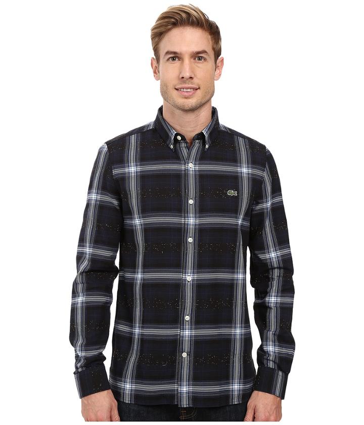 Lacoste - L!ve Long Sleeve Cotton Flannel Shirt