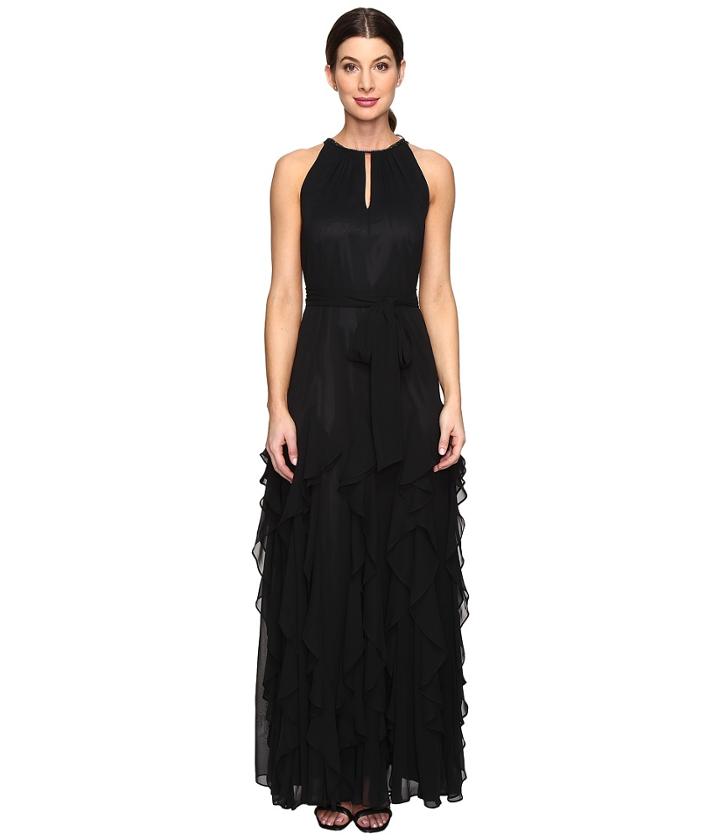 Tahari By Asl - Halterneck Chiffon Gown