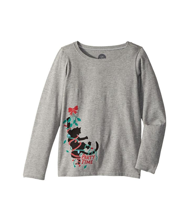 Life Is Good Kids - Party Time Cat Long Sleeve Crusher Tee