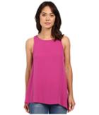 B Collection By Bobeau - Flora Asymmetric Side Slit Woven Tank Top