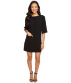 Tahari By Asl Petite - Petite Crepe Shift With Fringe Detail And Pockets