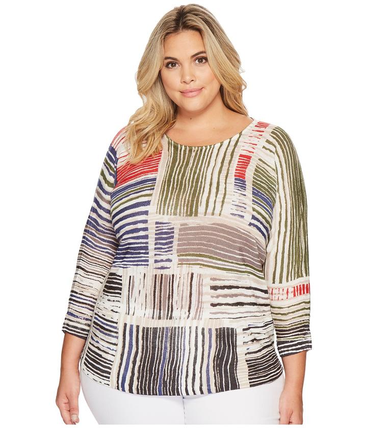Nic+zoe - Plus Size Paprika Pop Top