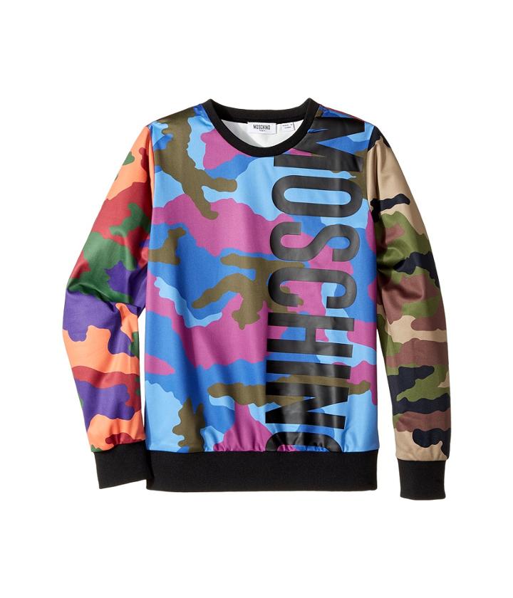 Moschino Kids - Long Sleeve Camouflage Logo Sweat Top