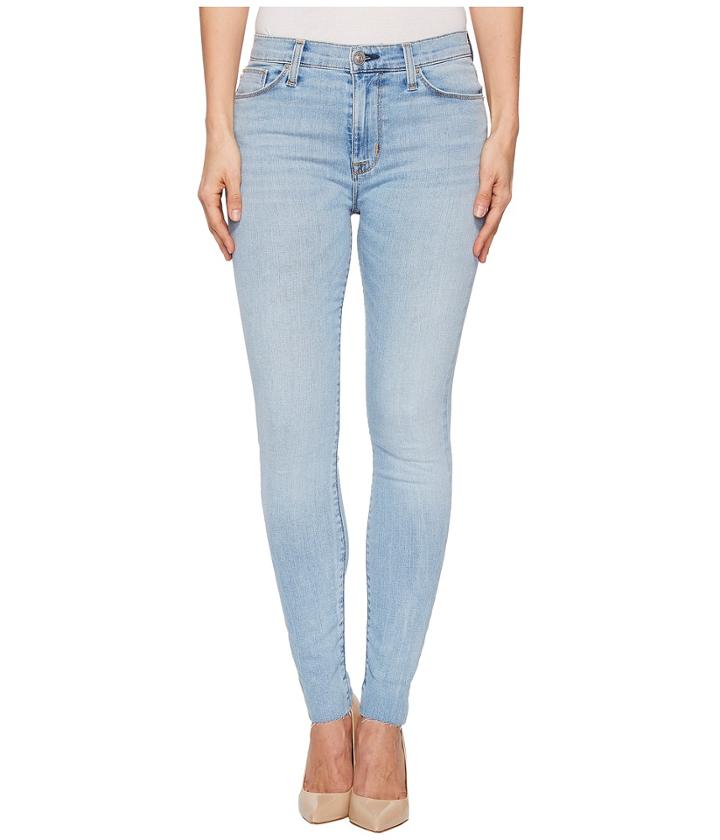 Hudson - Barbara High-waist Ankle W/ Raw Hem Super Skinny Jeans In Gemini