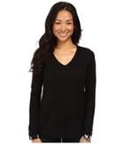 Nydj Petite - Petite Mixed Media V-neck Sweater