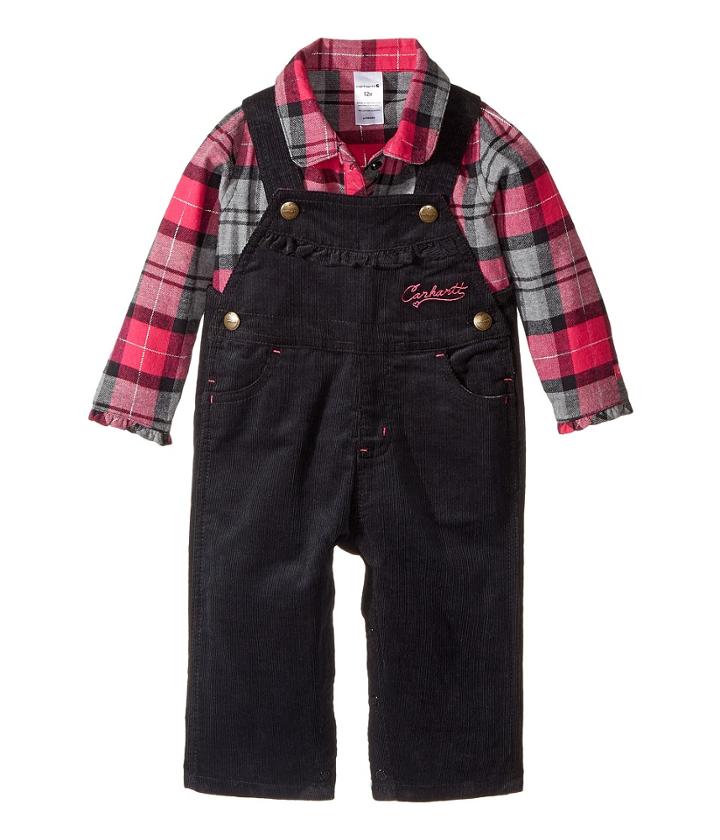 Carhartt Kids - Pretty Plaid Overalls Set