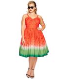 Unique Vintage - Plus Size Watermelon Dress