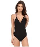 Red Carter - Bradied Back Classic Plunge One-piece