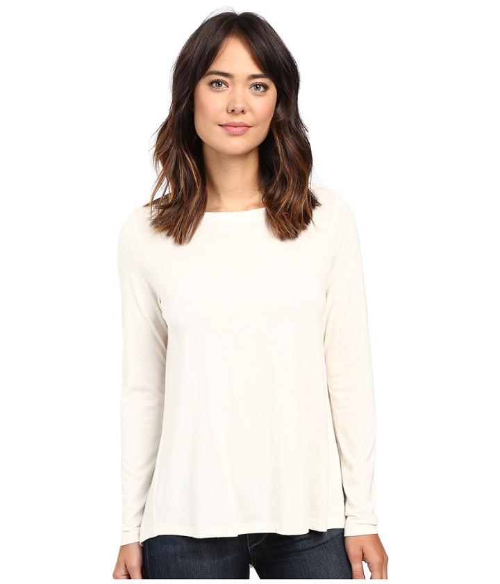 Lilla P - Pima Modal Long Sleeve Pleat Back Top