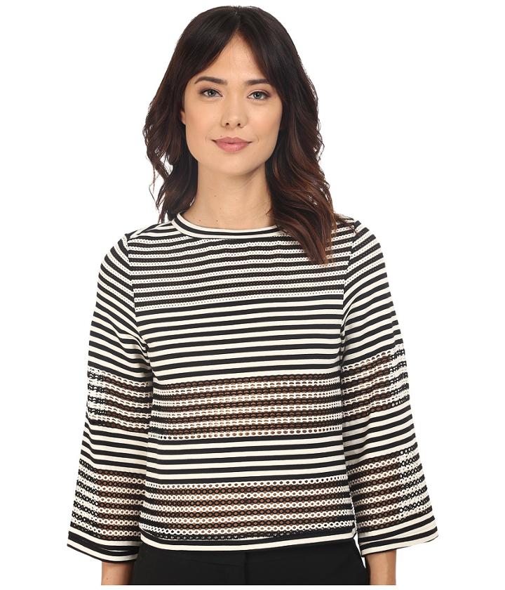 Nicole Miller - Open Stripe Delphine 3/4 Knit