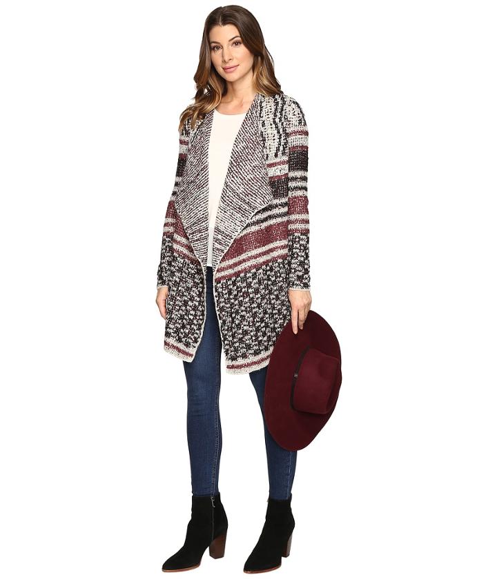 Lucky Brand - Mixed Striped Cardigan