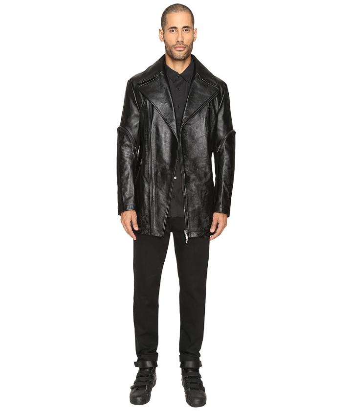 D.gnak - Zip Sleeve Leather Jacket