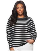 Lauren Ralph Lauren - Plus Size Striped Button-shoulder Top