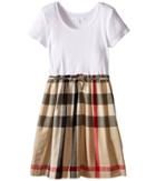 Burberry - Rosey Rib Jersey Woven Mix Dress