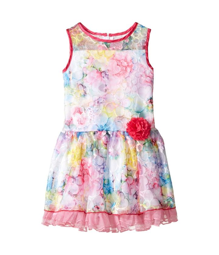 Us Angels - Sleeveless Illusion Drop Waist Lace Dress