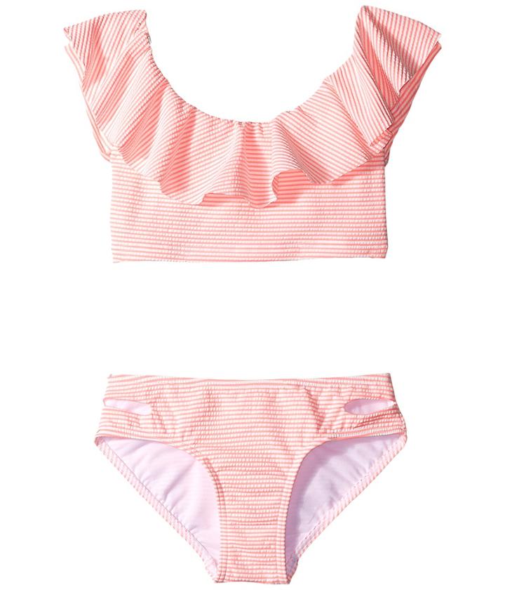 Seafolly Kids - Riviera Belle Ruffle Tankini Set