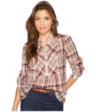 Lucky Brand - Plaid Peasant Top