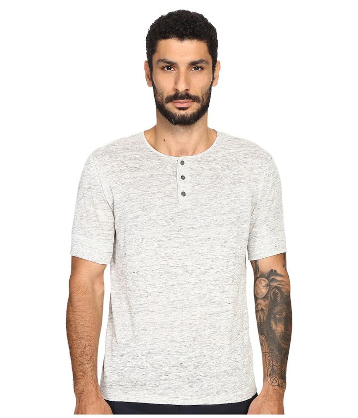 Vince - Linen Jersey Short Sleeve Henley