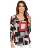 Nally &amp; Millie - 3/4 Sleeve Geo Top