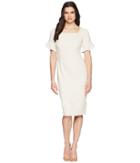 Donna Morgan - Midi Length Crepe Dress With Flutter Sleeve