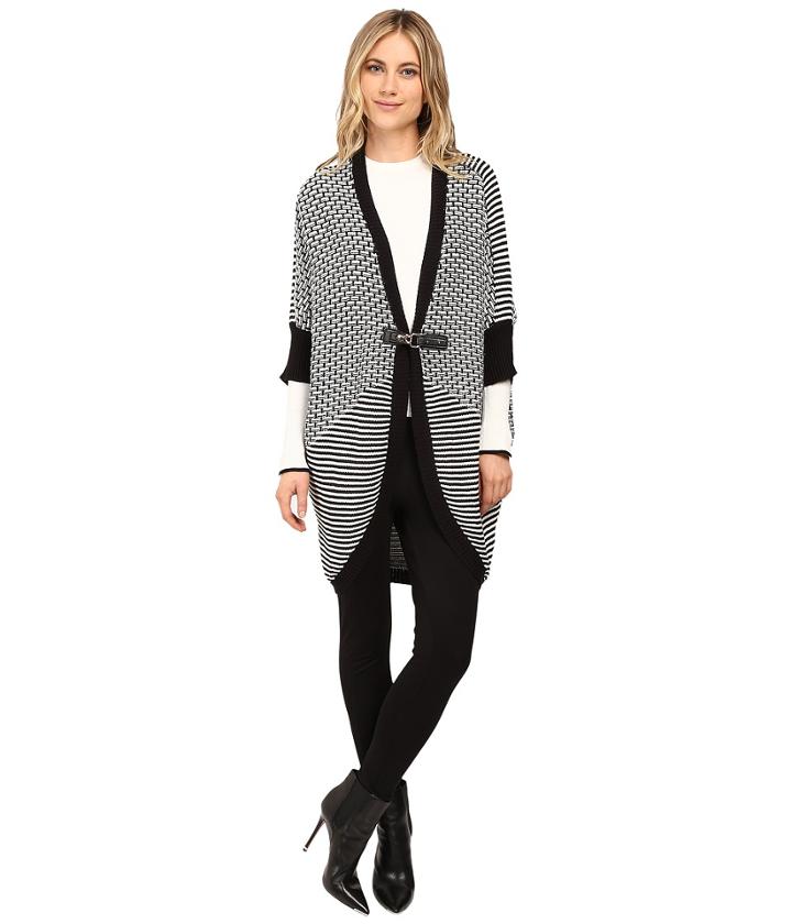 Brigitte Bailey - Swiss Cut Cocoon Buckle Cardigan