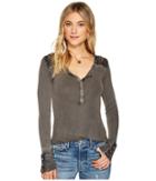 Lucky Brand - Embroidered Thermal Top