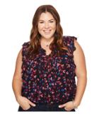Lucky Brand - Plus Size Ruffle Floral Top