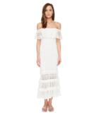 Jonathan Simkhai - Ruffle Crochet Off The Shoulder Solid Gown Cover-up