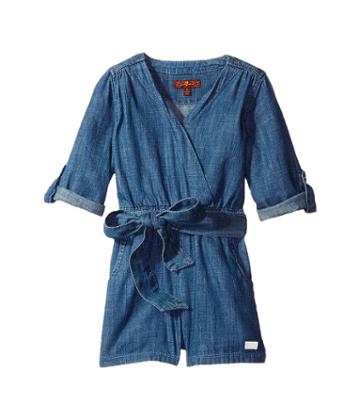 7 For All Mankind Kids - Romper In Beach Blue