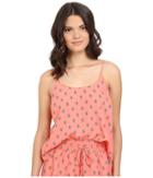 Jack By Bb Dakota - Lucinda Split Diamonds Printed Crepe De Chine Top