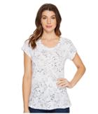 Michael Stars - Floral Print Short Sleeve Crew Neck Tee