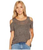 Lucky Brand - Stripe Cold Shoulder Top