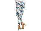 Not Your Daughters Jeans Alisha Fitted Ankle Watercolor Floral Fine Line Twill Sterling Grey Apparel