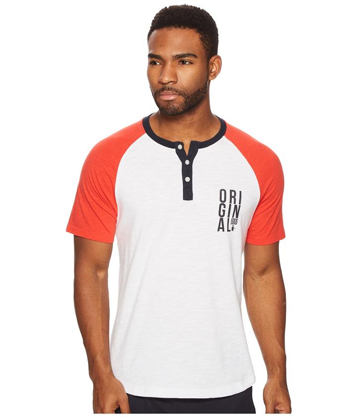 Original Penguin - Short Sleeve Color Block W/ Graphic Henley
