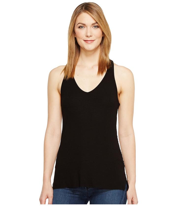 Michael Stars - 2x1 Rib V-neck Racerback Tank Top