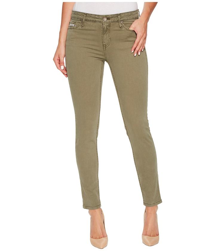Calvin Klein Jeans - Garment Dyed Ankle Skinny Pants In Ivy Mist