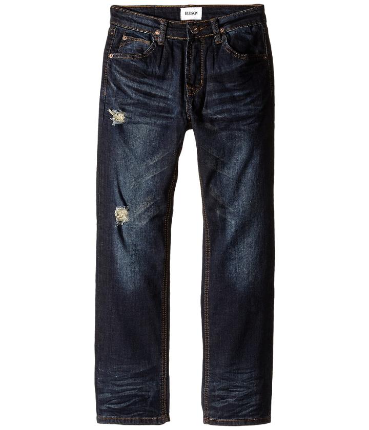 Hudson Kids - Parker Straight Leg Jeans In Ripped Ripedo