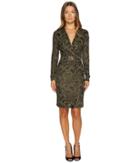 Just Cavalli - Viscose Metallic Long Sleeve Twist Front Dress