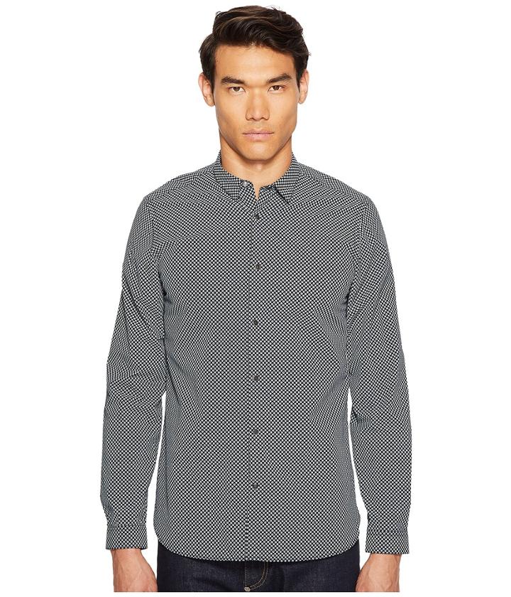 The Kooples - Printed Small Flowers Snap Buttons Classic Shirt
